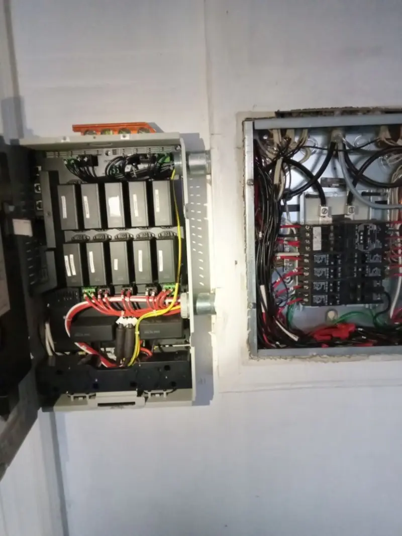 Electrical panel upgrade completed for Security Camera Wiring in Mingo Junction